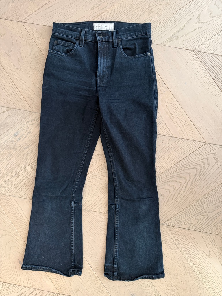 Proenza Schoulder Black Cropped Flared Jeans In Size 24